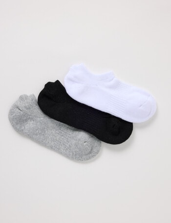 Superfit Mesh Top Liner Socks, 3-Pack, Black product photo