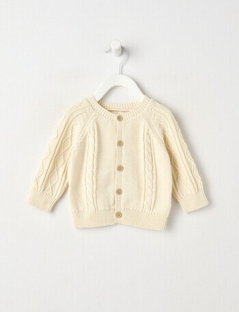 Little Bundle Essentials Knitted Cardigan, Vanilla product photo