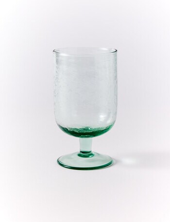 Gather Recycled Glass Goblet, Green product photo
