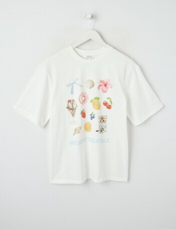 Switch Fav Things Oversized Short Sleeve Tee, White product photo