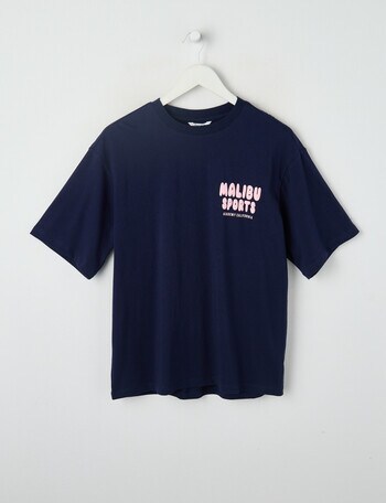 Switch Malibu Oversized Short Sleeve Tee, Navy product photo