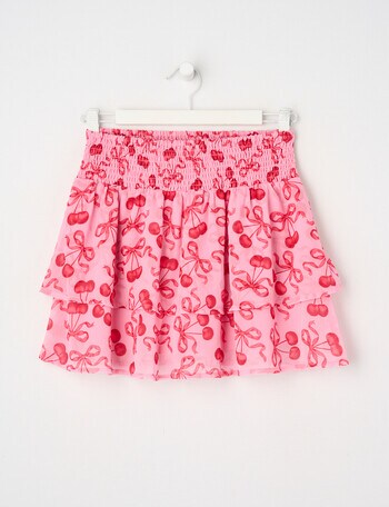 Switch Bows Chiffon Skort, Pink & Red product photo