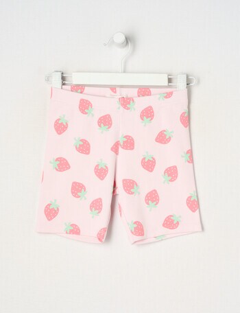 Mac & Ellie Strawberries Rib Bike Short, Blush product photo