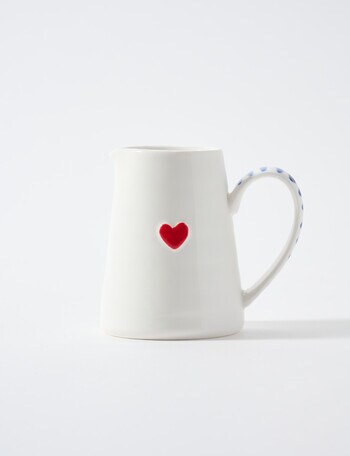 Bosa Heart Milk Jug, Cream & Blue product photo