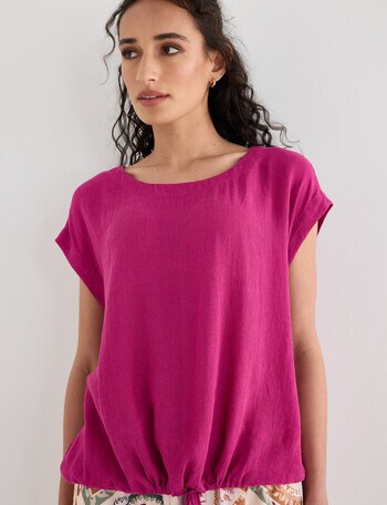 Zest Draw Hem Top, Violet product photo