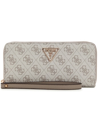 Guess Laurel II SLG Large Zip Around Wallet, Dark Taupe Logo product photo