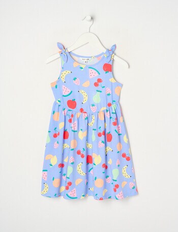 Mac & Ellie Fruits Tie Shoulder Knit Dress, Cornflower product photo