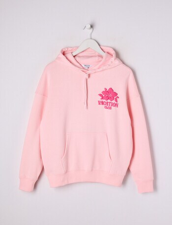Switch Vacation Club Oversized Hoodie, Soft Pink product photo