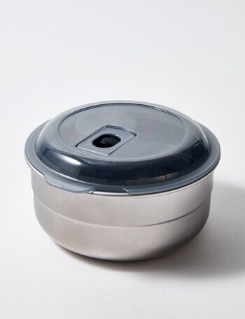 Smash Stainless Steel Bento Bowl, Grey, 1.8L product photo