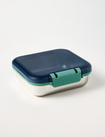 Smash Hinged Box, Grey & Green, 900ml product photo