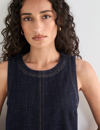 Denim Republic Sleeveless Shell Top, Rinse product photo