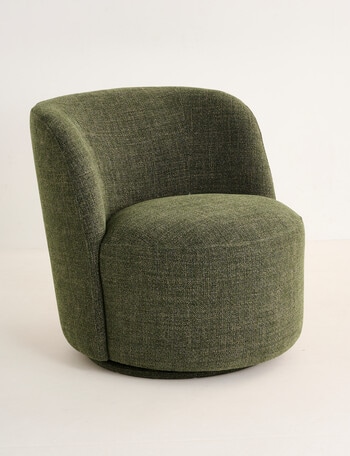 LUCA Furniture Belmont Fabric Swivel Chair, Green product photo