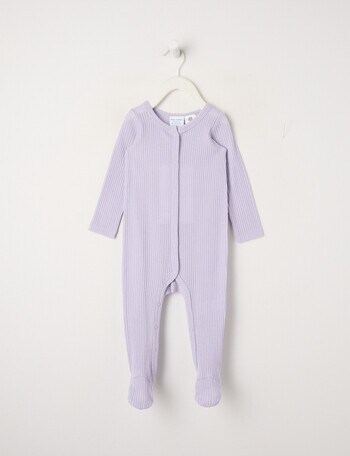 Milly & Milo Merino Rib Sleepsuit, Lilac product photo