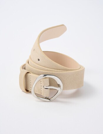Boston + Bailey Suede Belt, Mushroom product photo