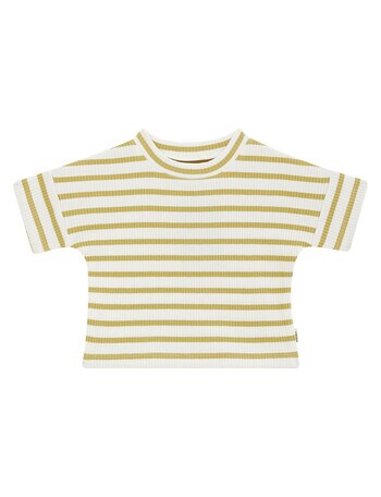 Bonds Rib Stripe Tee, Clay & Marscapone product photo