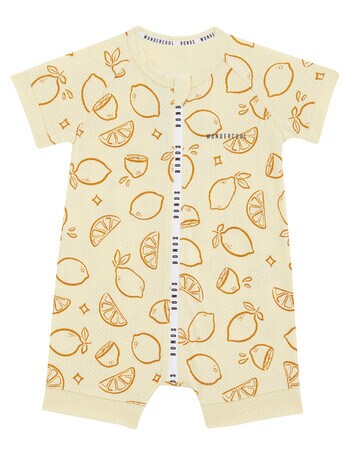 Bonds Wondercool Eyelet Lemon Romper, Yellow product photo