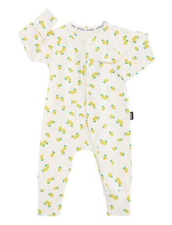 Bonds Wondersuit Lemon Pop Zippy, Cream & Yellow product photo