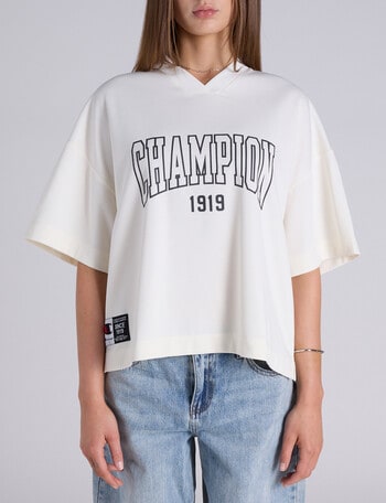 Champion Mesh Sport Jersey, Ivory White product photo