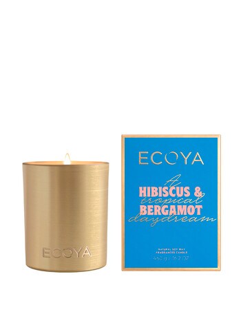 Ecoya Goldie Candle, Hibiscus & Bergamot, 460g product photo