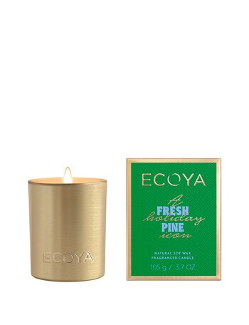 Ecoya Mini Goldie Candle, Fresh Pine, 105g product photo