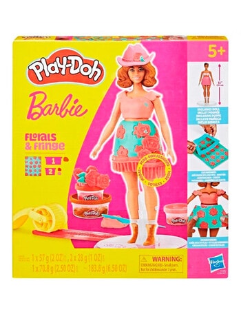 Playdoh Barbie Designer Doll Florals & Fringe Set product photo