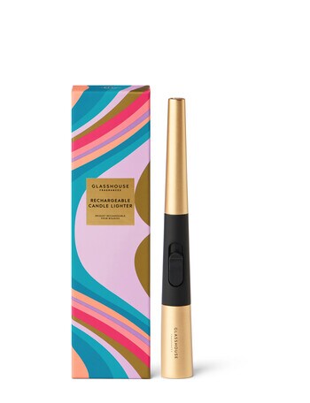 Glasshouse Fragrances Rechargeable Candle Lighter with USB Charging Cable, Gold product photo