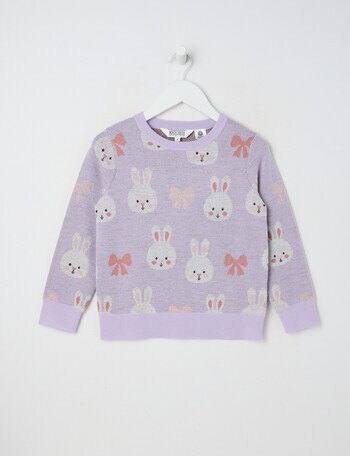 North South Merino Bunnies Merino Jumper, Lilac product photo