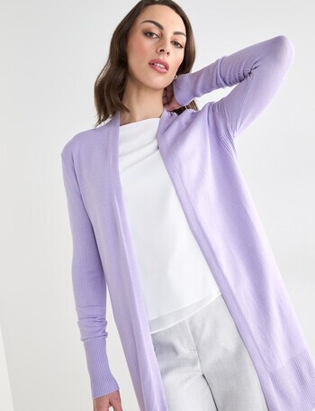 Oliver Black Longline Cardigan, Lilac product photo