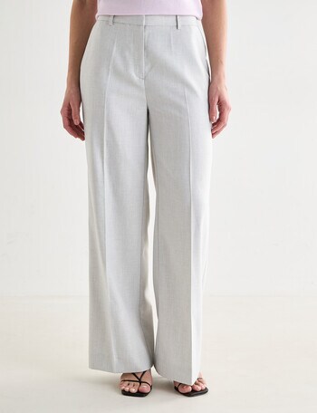 Oliver Black Wide Leg Regular Pant, Silver product photo