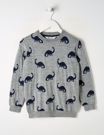 North South Merino Merino Dino Jumper, Grey Marle product photo