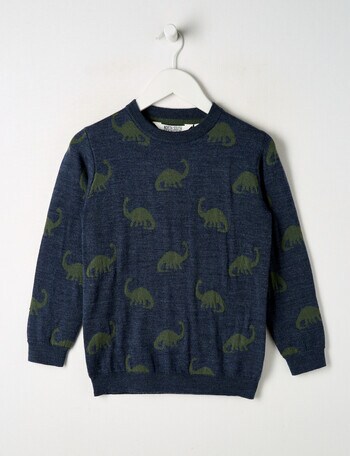 North South Merino Merino Dino Jumper, Denim Marle product photo