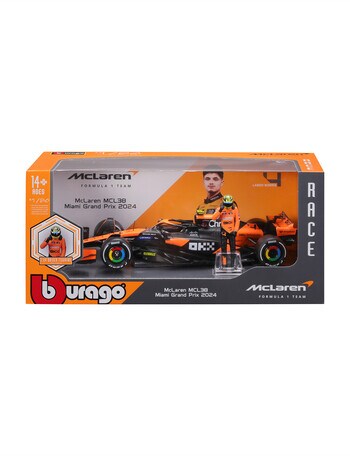 Bburago 1:24 F1 Mclaren MCL38 2024 - #4 Norris W/Driver Figure product photo