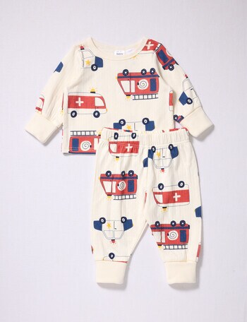 Teeny Weeny Sleep Sleep Rescue PJ Set, 2-Piece, Cream product photo