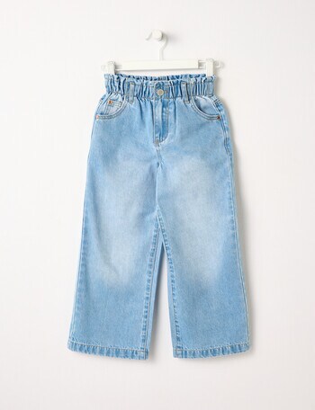 Mac & Ellie Heart Pocket Paperbag Jean, Light Blue product photo