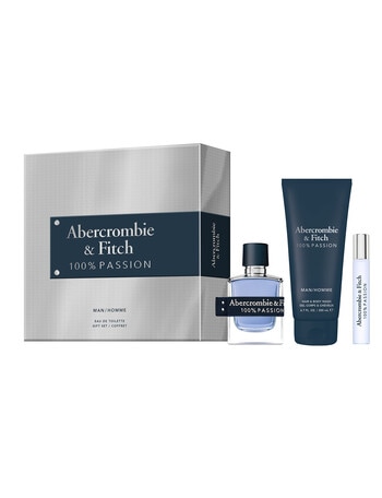 Abercrombie & Fitch 100% Passion Men, 100ml EDT, 3-Piece Set product photo