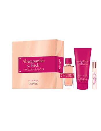 Abercrombie & Fitch 100% Passion Women, 100ml EDP, 3-Piece Set product photo