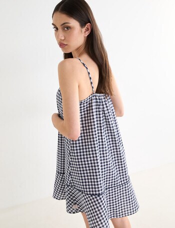 Mineral Sleep Nightie, Midnight Gingham product photo