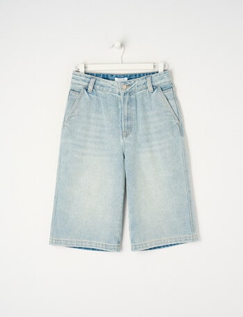 Switch Super Baggy Denim Jort, Arctic Blue product photo