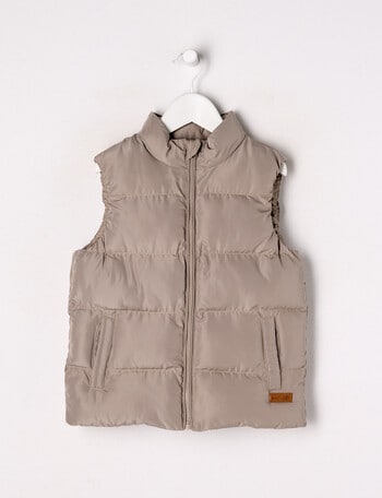Mac & Ellie Puffer Vest, Stone product photo