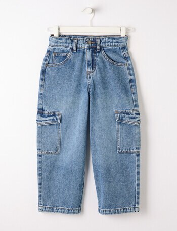 Mac & Ellie Baggy Cargo Jean, Blue product photo