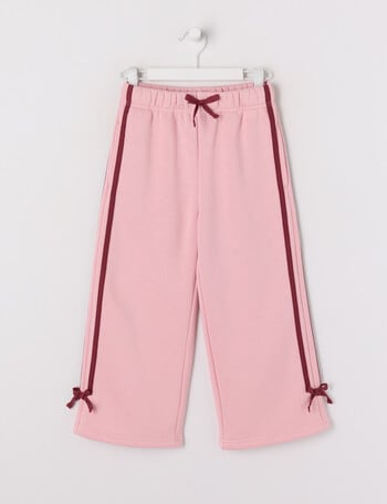 Mac & Ellie Wide Leg Tape Trackpant, Blush product photo