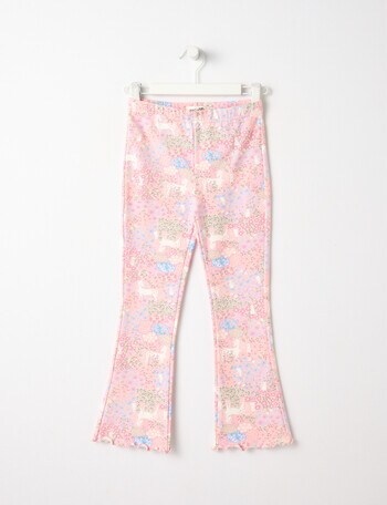 Mac & Ellie Patchwork Floral Flare Legging, Dusk product photo