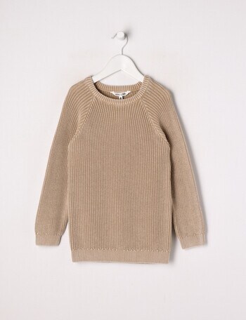 Mac & Ellie Acid Rib Jumper, Stone product photo