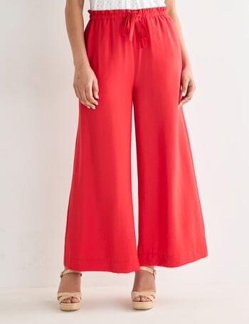 Whistle Tie Waist Printed Culotte, Cherry product photo