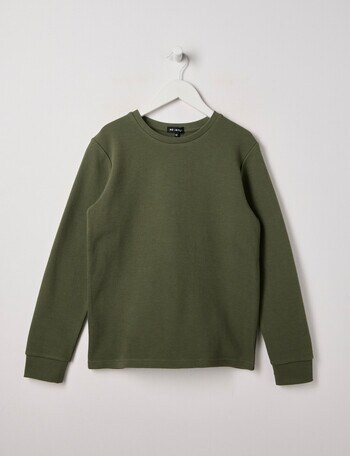 No Issue Waffle Long Sleeve Tee, Khaki product photo