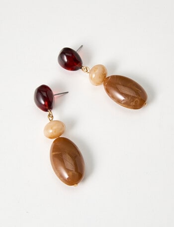 Whistle Accessories Boho Drop Earrings, Cherry Liqueur product photo