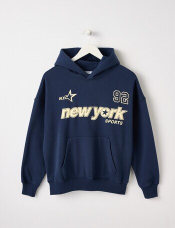 Switch New York Sports Oversized Hoodie, Navy product photo
