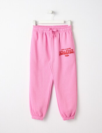 Mac & Ellie Cuff Logo Trackpant, Candy product photo