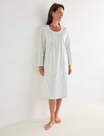 Ruby & Bloom Flannel Nightie, Sage Leaf product photo