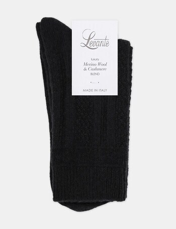 Levante Camella Crew Sock, Nero product photo